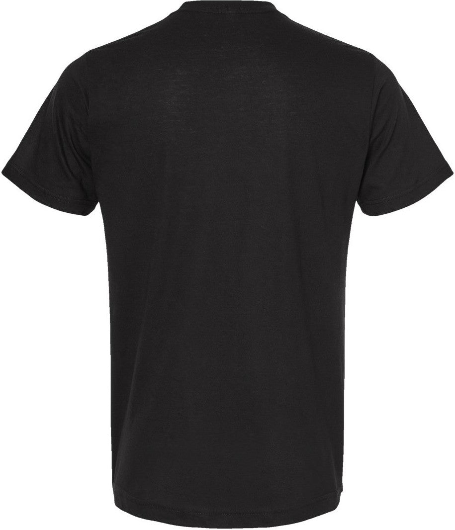 Rear View of Black Poly-Rich T-Shirt - 241