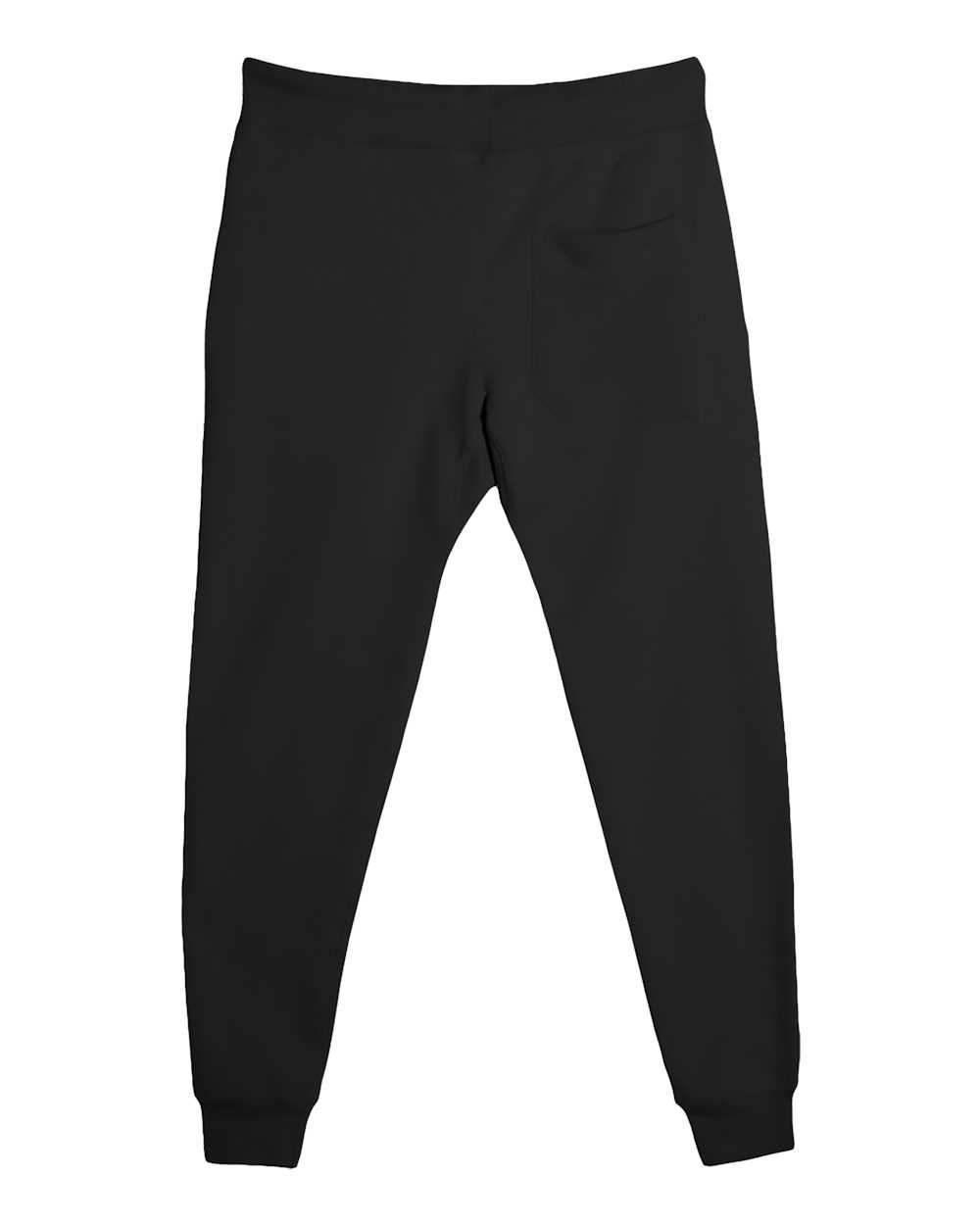 Rear View of Black Premium Jogger Pants - LST006