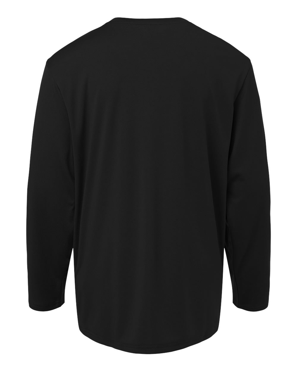 Rear View of Black Pro-Lock Youth Performance Long Sleeve T-Shirt - 48400Y