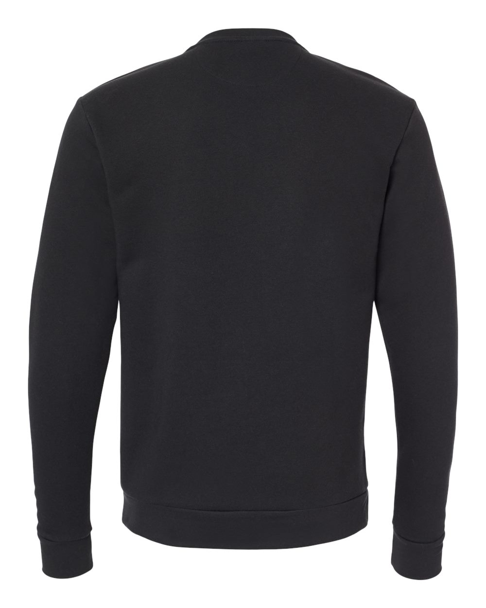 Rear View of Black Santa Barbara Pocket Crewneck Sweatshirt - 9001