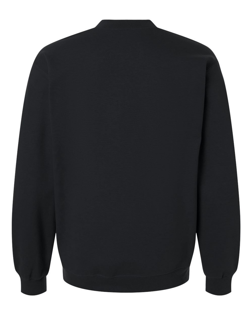 Rear View of Black Softstyle® Midweight 1/4 Zip Sweatshirt - SF008