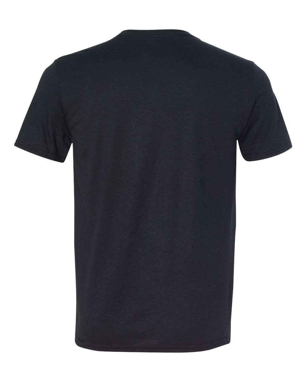 Rear View of Black Softstyle® Triblend T-Shirt - 6750