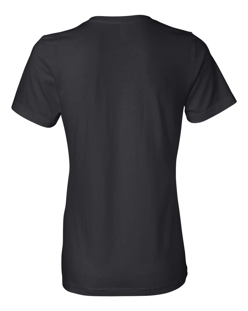 Rear View of Black Softstyle® Women’s Lightweight T-Shirt - 880