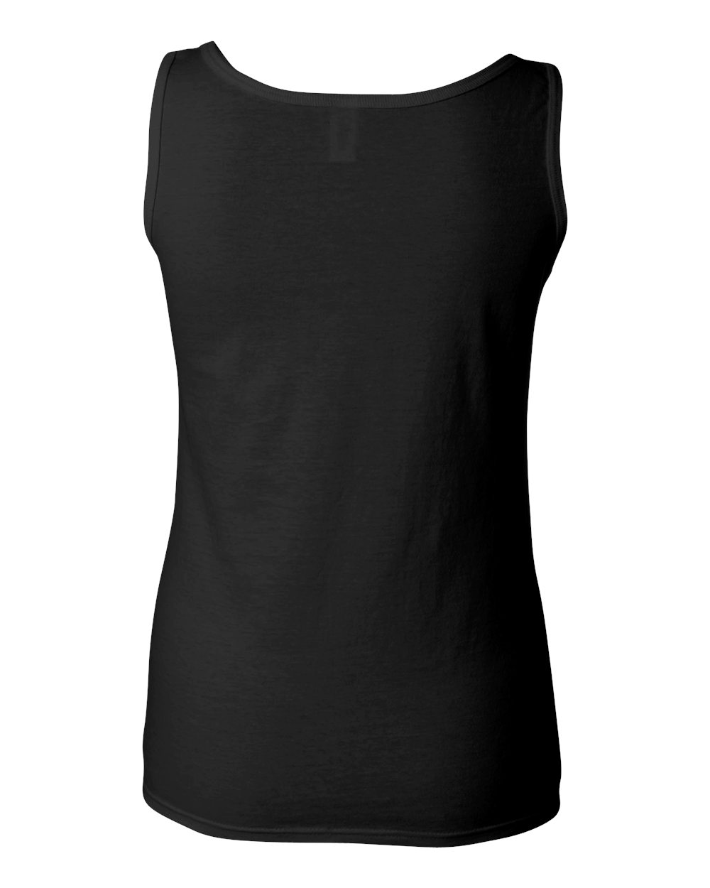 Rear View of Black Softstyle® Women’s Tank Top - 64200L