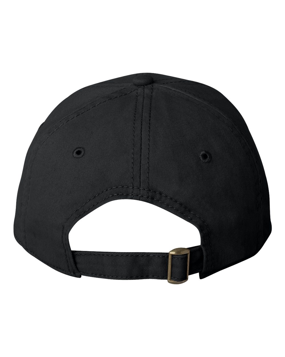 Rear View of Black Structured Cap - AH30