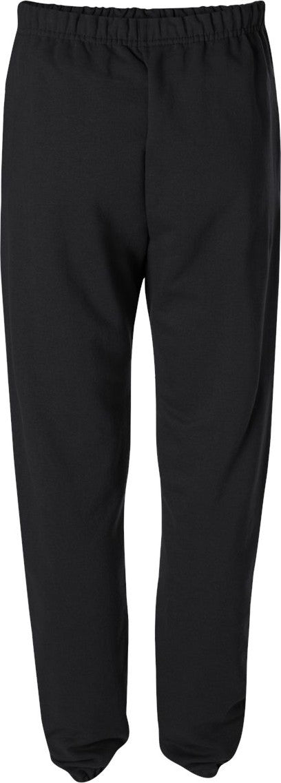 Rear View of Black Super Sweats NuBlend® Sweatpants with Pockets - 4850MR