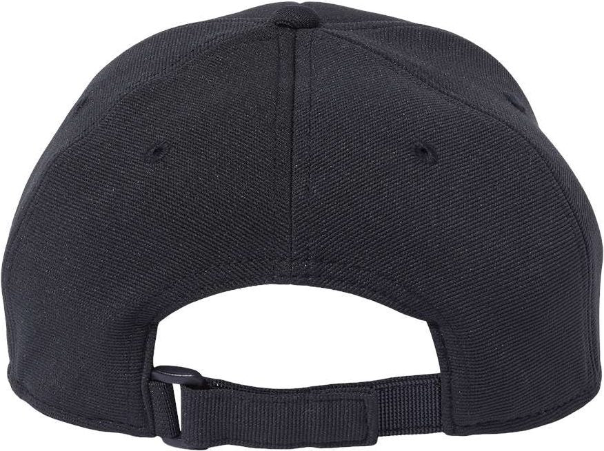 Rear View of Black Sustainable Performance Cap - SAND