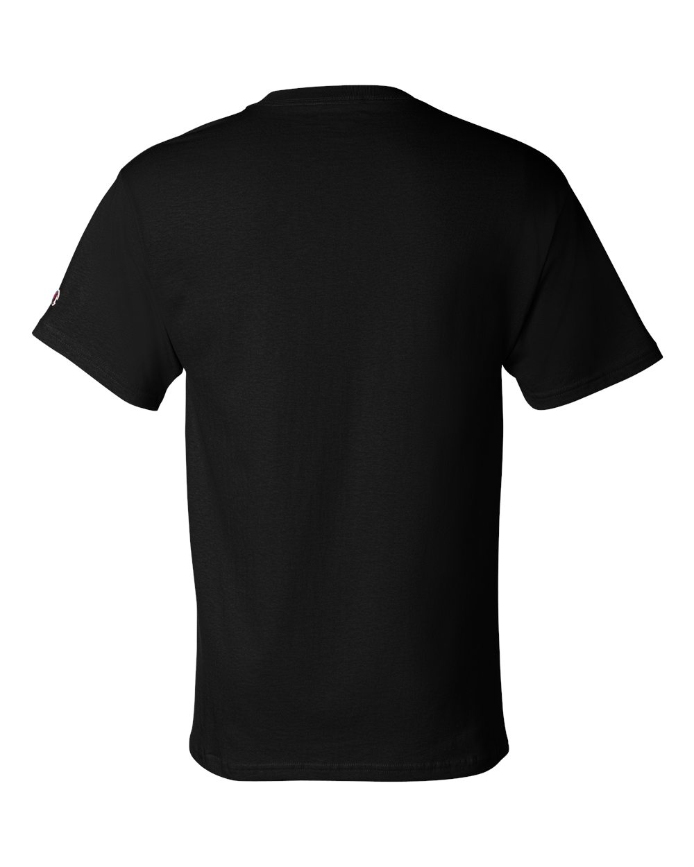 Rear View of Black T-Shirt - T425