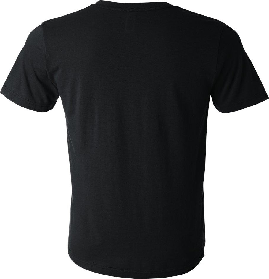Rear View of Black Texture Tee - 3650