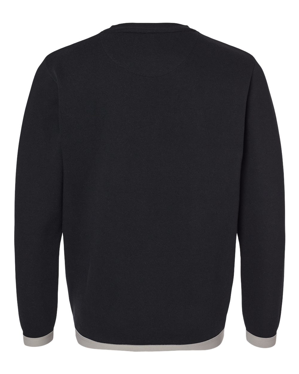 Rear View of Black/ Titanium The Statement Fleece Crewneck Sweatshirt - 6789