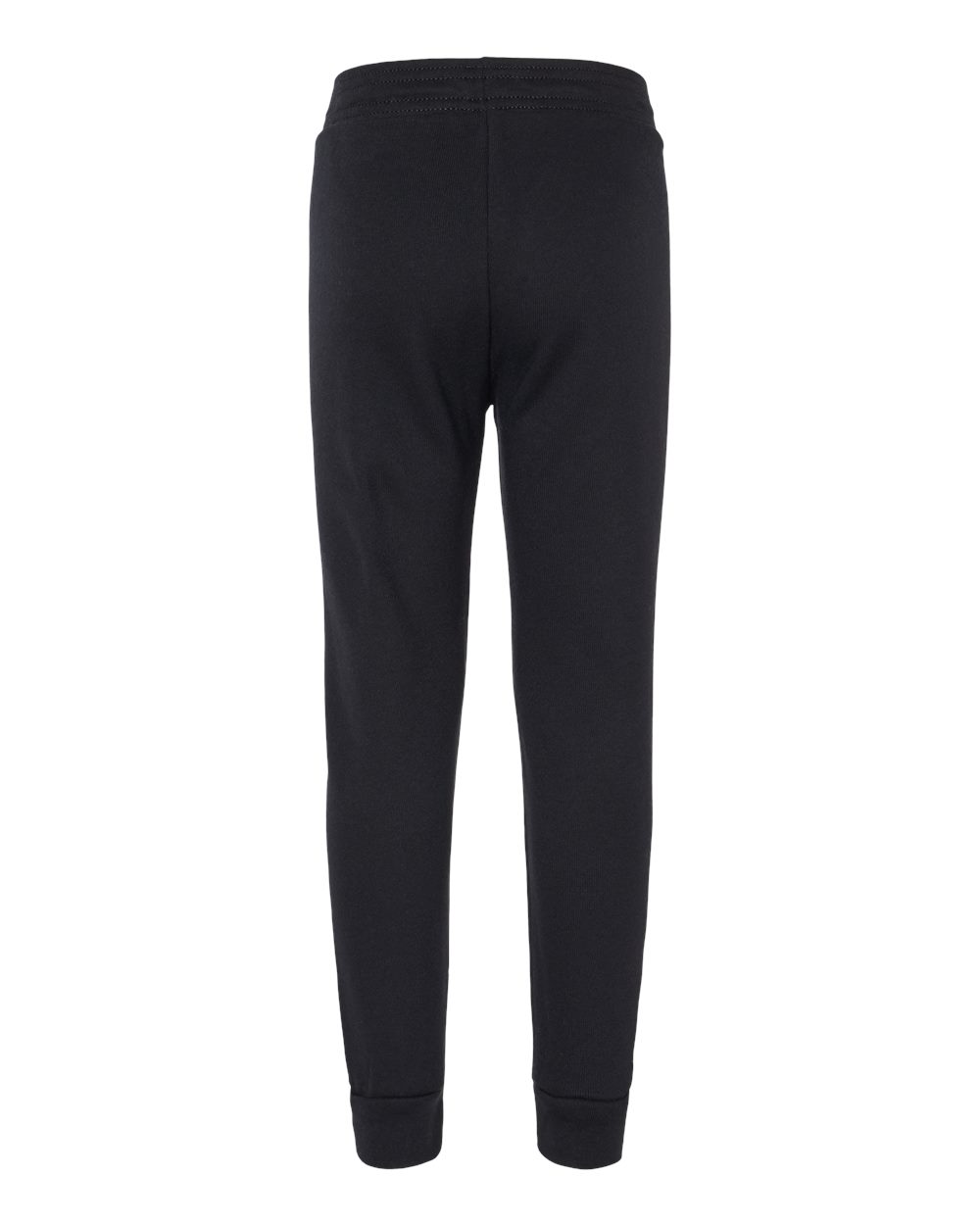 Rear View of Black Toddler Sponge Fleece Jogger Sweatpants - 3727T