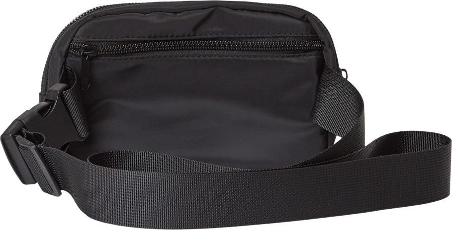 Front View of Black Travel Belt Bag - 5775