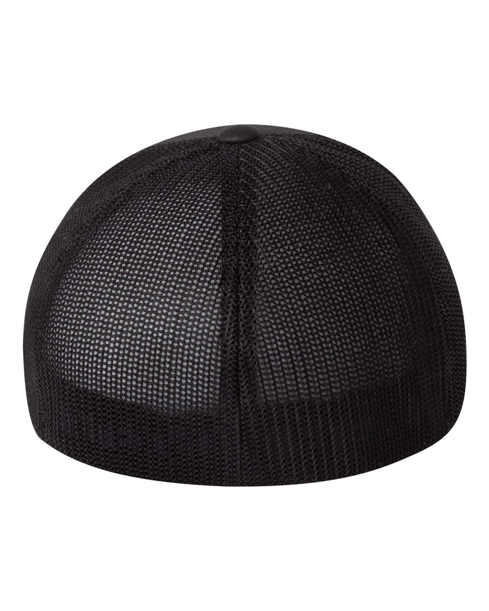 Rear View of Black Trucker Cap - 6511