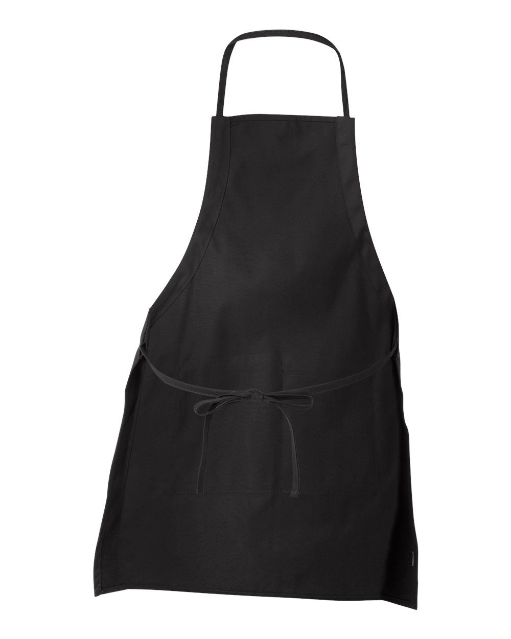 Rear View of Black Two-Pocket Butcher Apron - 5502