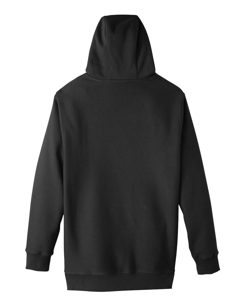 Rear View of Black Unisex Zone HydroSport™ Heavyweight Pullover Hooded Sweatshirt - TT96