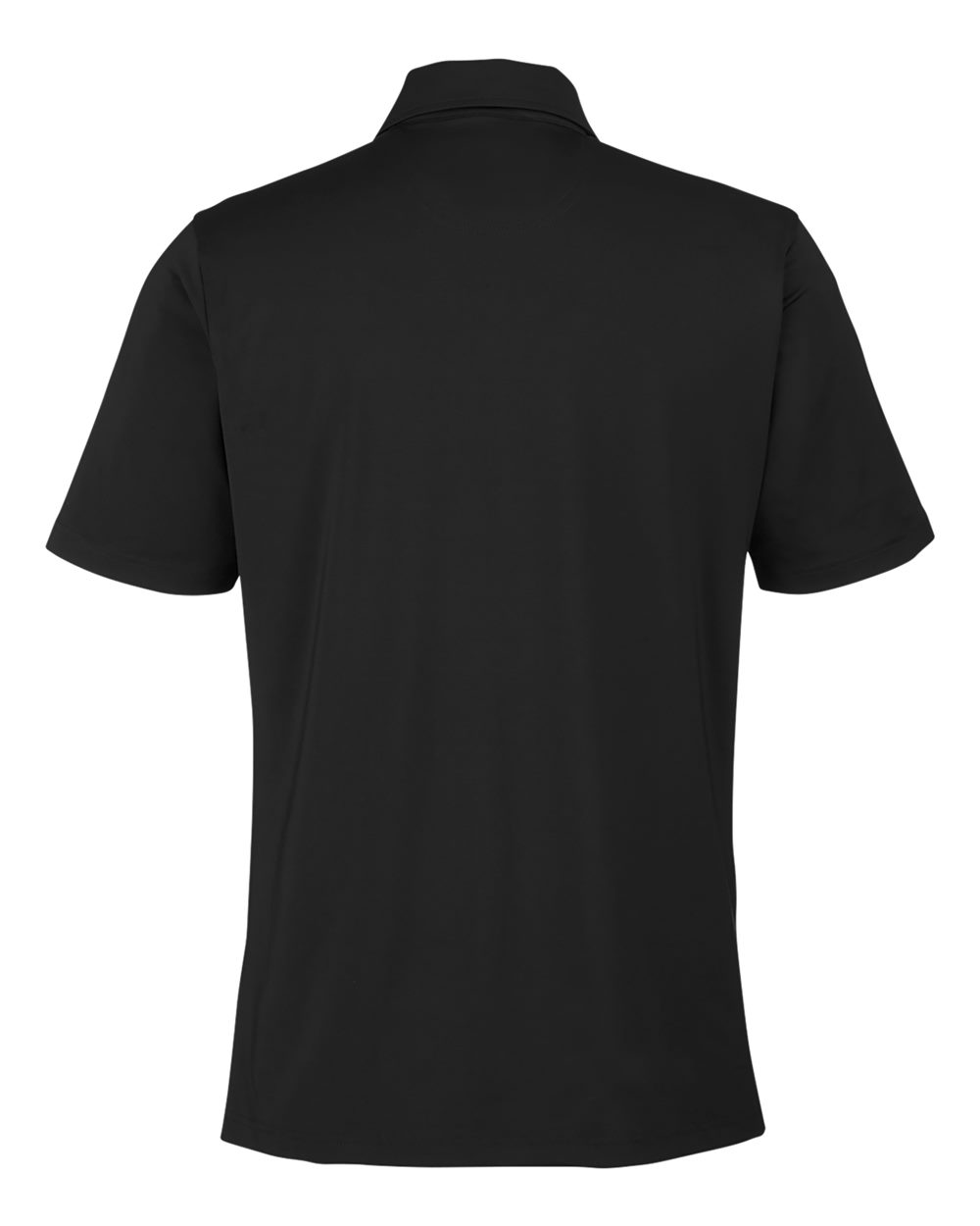 Rear View of Black USA Made Tournament Solid Tech Polo - F31534