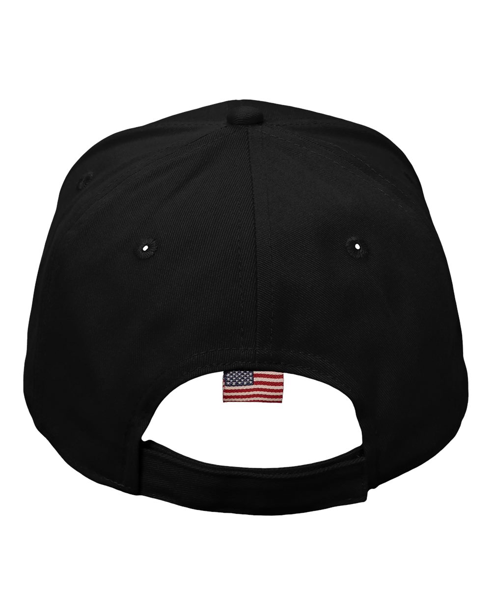 Rear View of Black/ USA USA Flag Cap - AM350