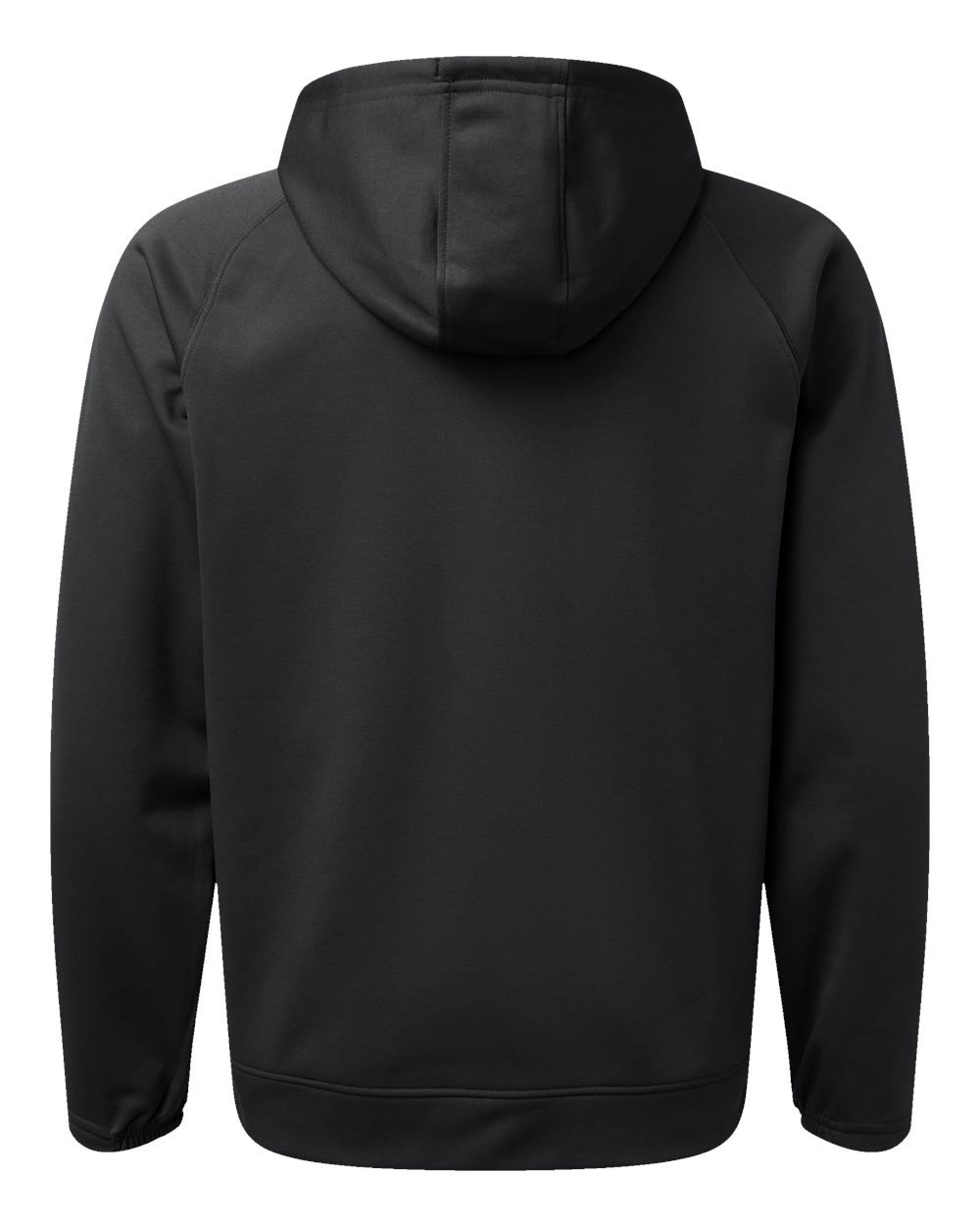 Front View of Black Vail Performance Fleece Hooded Sweatshirt - 305