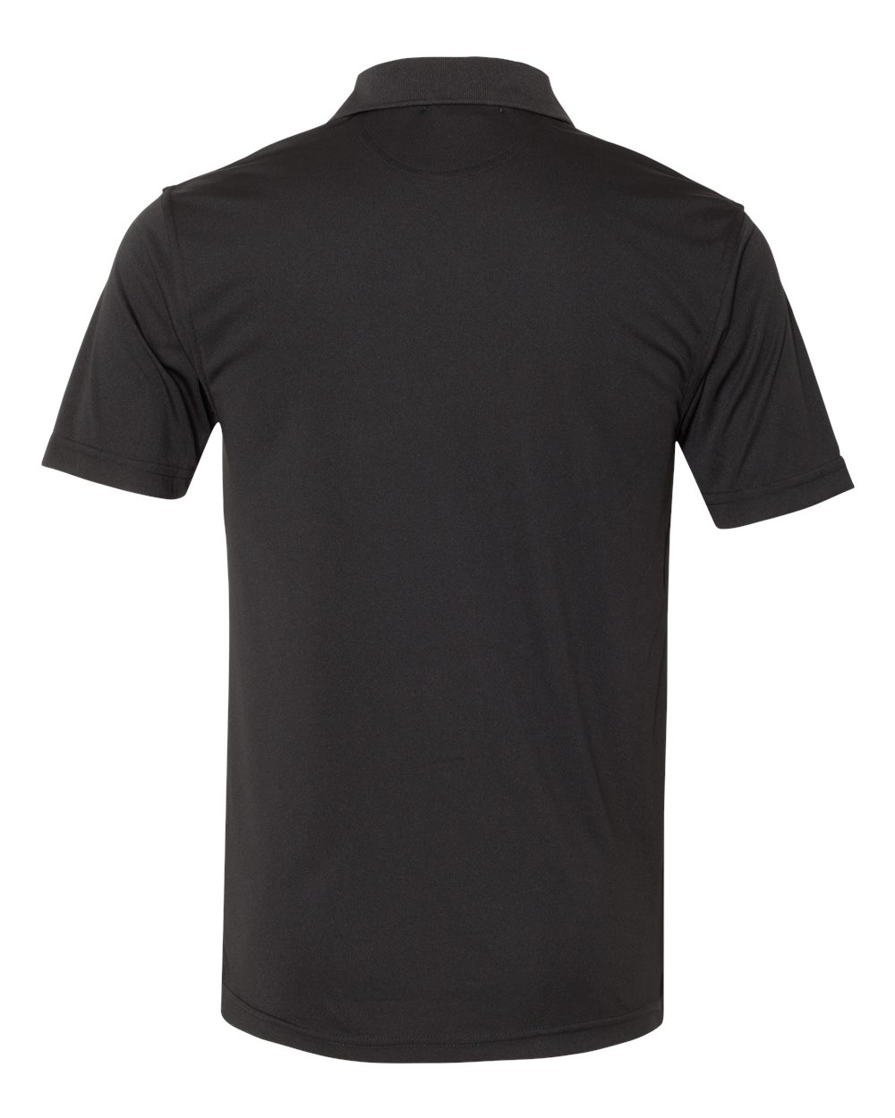 Rear View of Black Value Polyester Polo - 0100