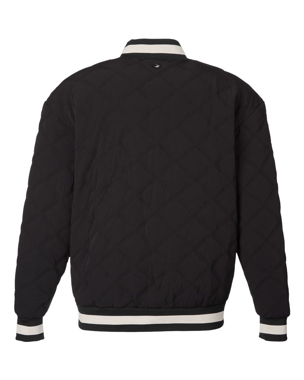 Rear View of Black Varsity Jacket - MDP7026