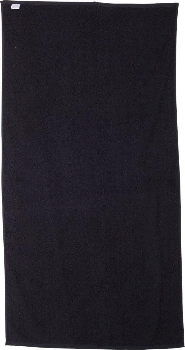 Black Velour Beach Towel - C3060