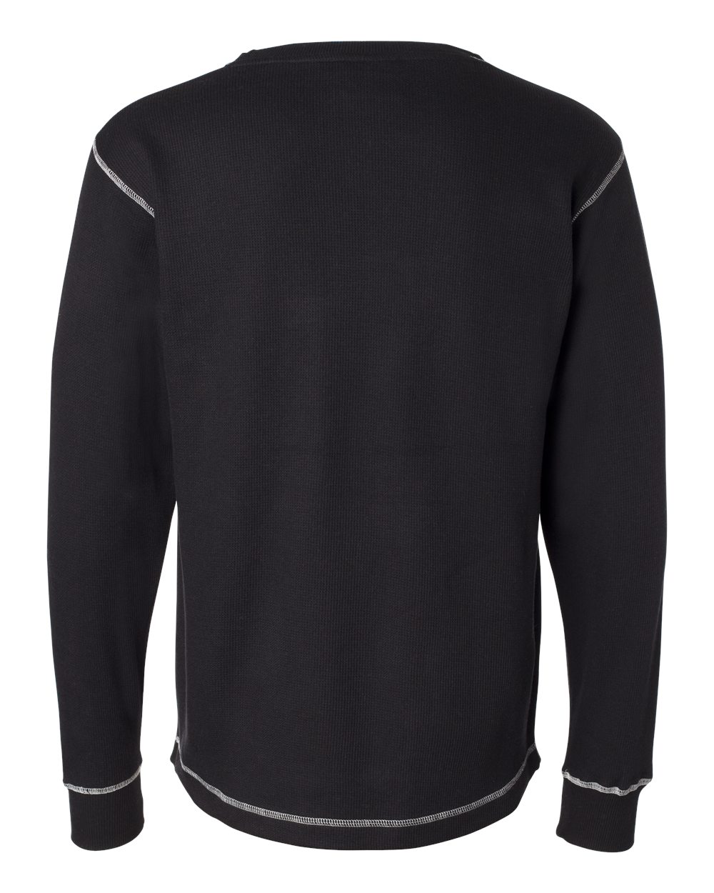 Front View of Black/ Vintage White Vintage Thermal Long Sleeve T-Shirt - 8238
