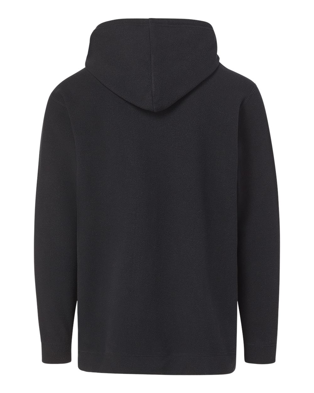 Front View of Black Whisper Fleece™ Hooded Sweatshirt - 24701