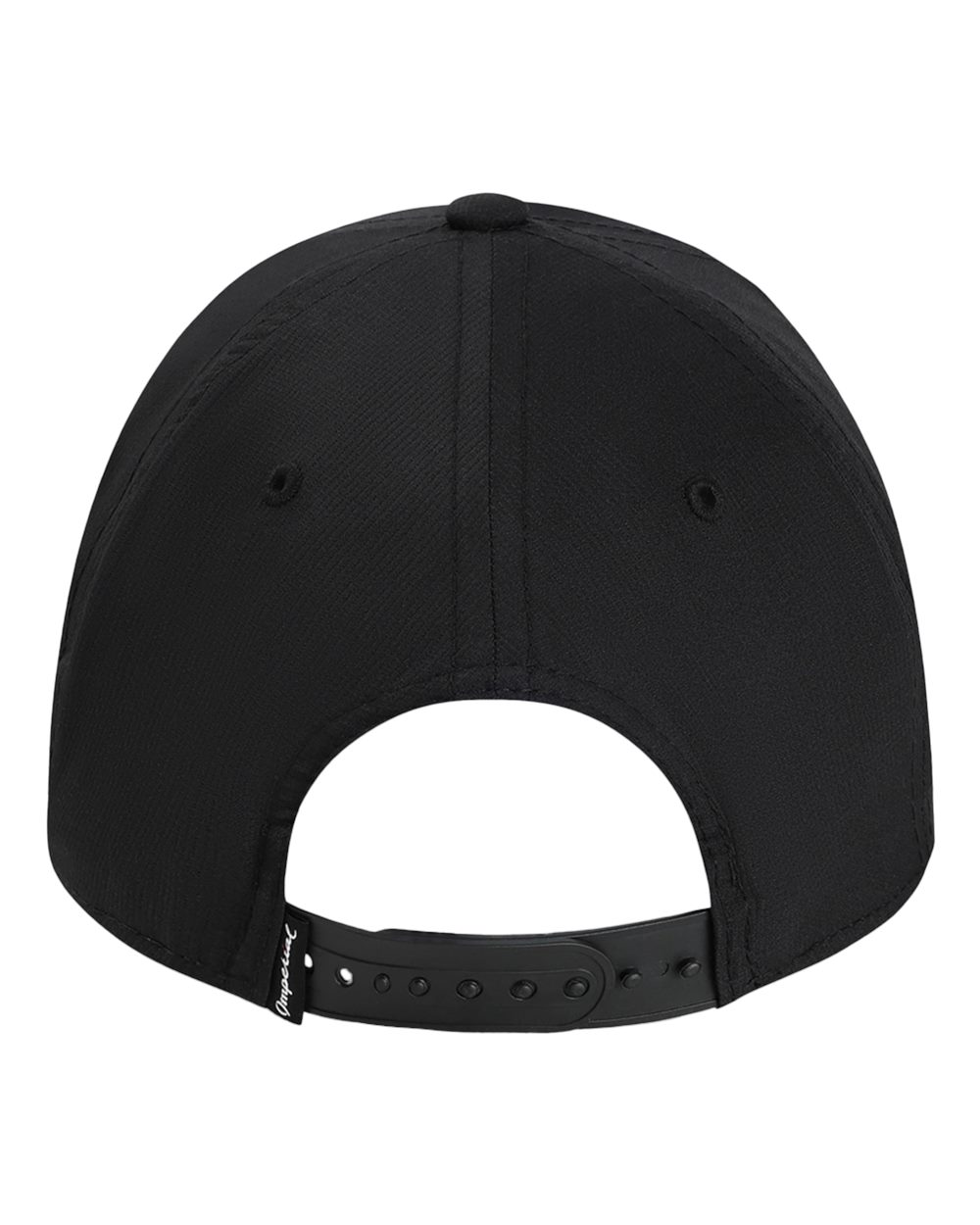 Rear View of Black/ White The Corral Women's Cap - L5059