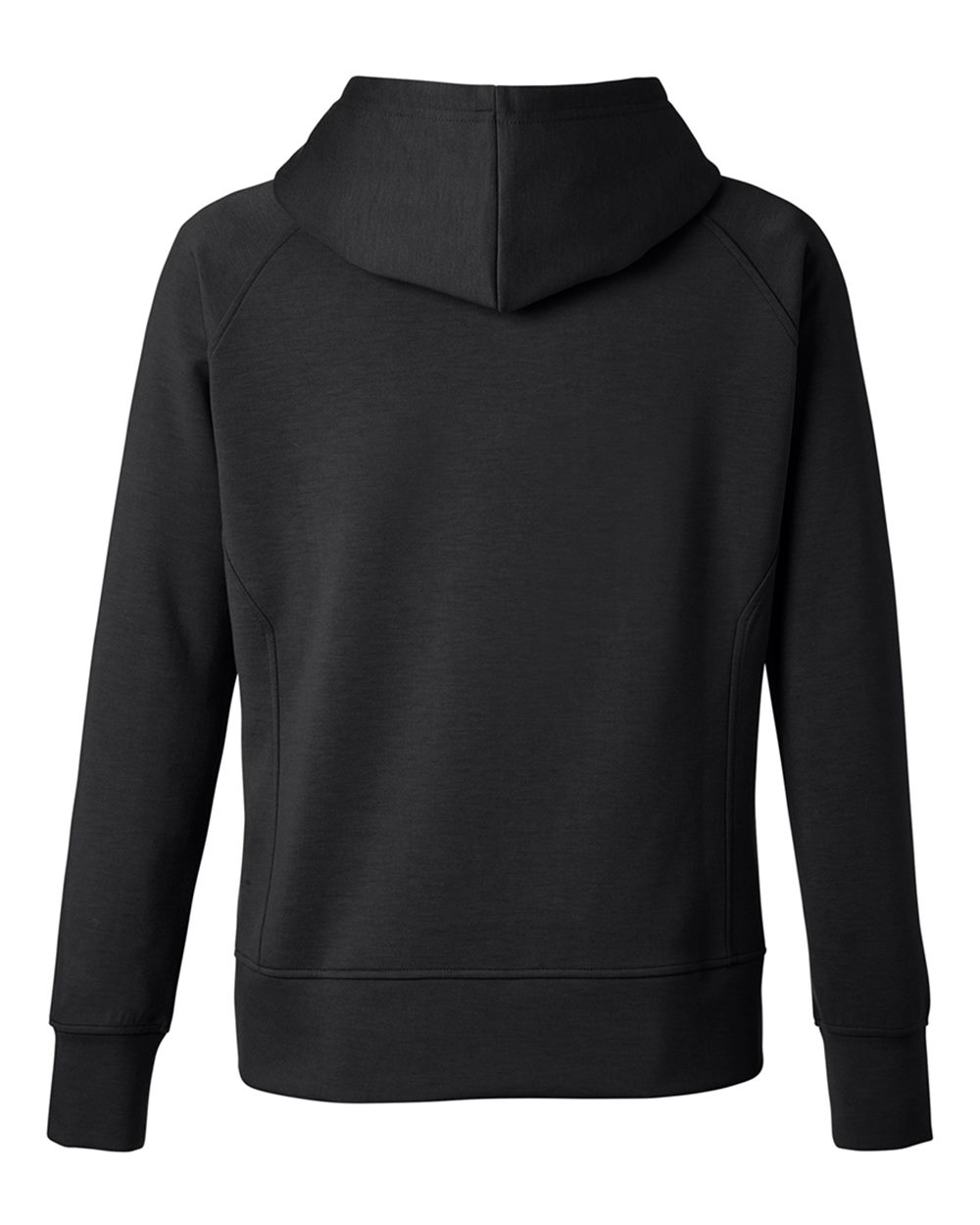 Rear View of Black Women's Apex Fleece Hooded Sweatshirt - 8753