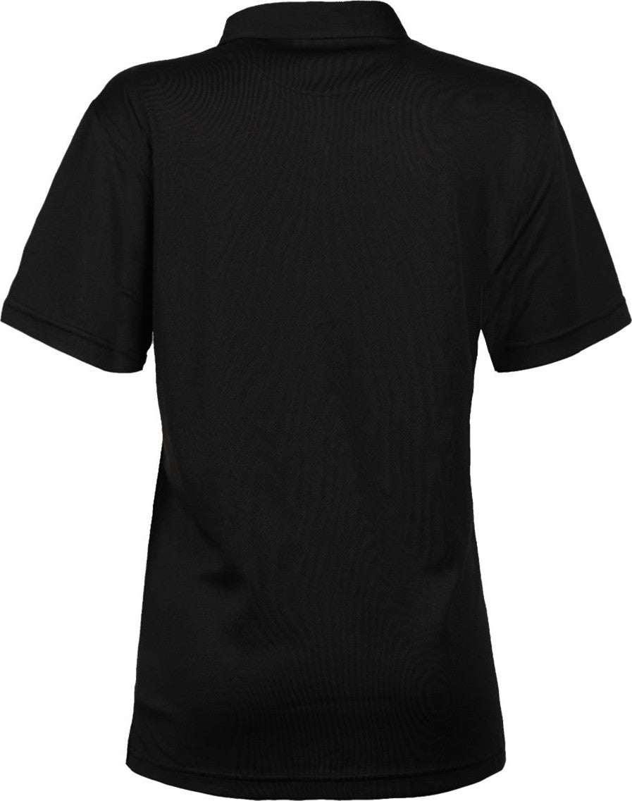Rear View of Black Women's Burn Golf Polo - 5101