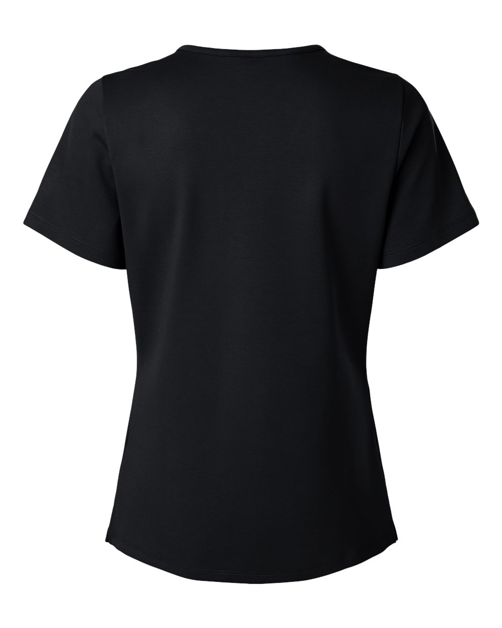 Rear View of Black Women's Cesi Ultrasoft Scrub V-Neck Top - W30003