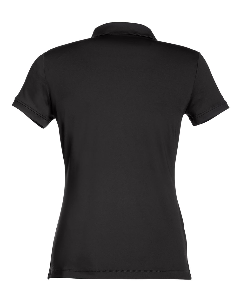 Rear View of Black Women's Claire Tech Polo - M32232