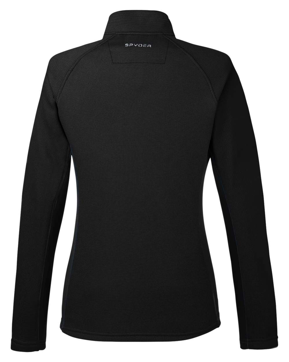 Rear View of Black Women's Constant Half-Zip Sweater - S16562