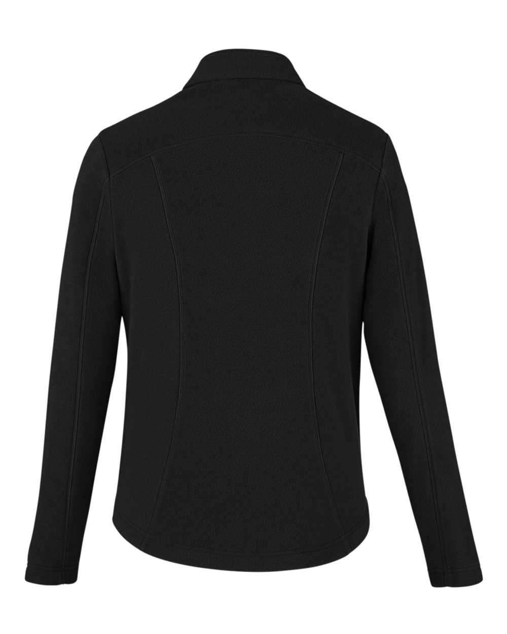 Rear View of Black Women's CrownLux Performance® Fleece Full-Zip Jacket - DG730W