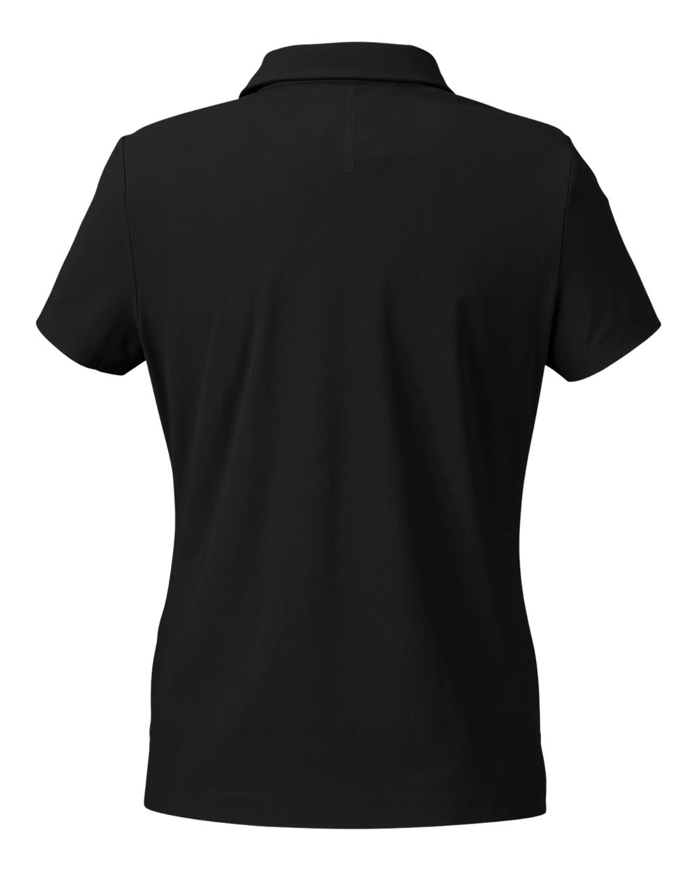 Rear View of Black Women's CrownLux Performance® Windsor Welded Polo - DG110W
