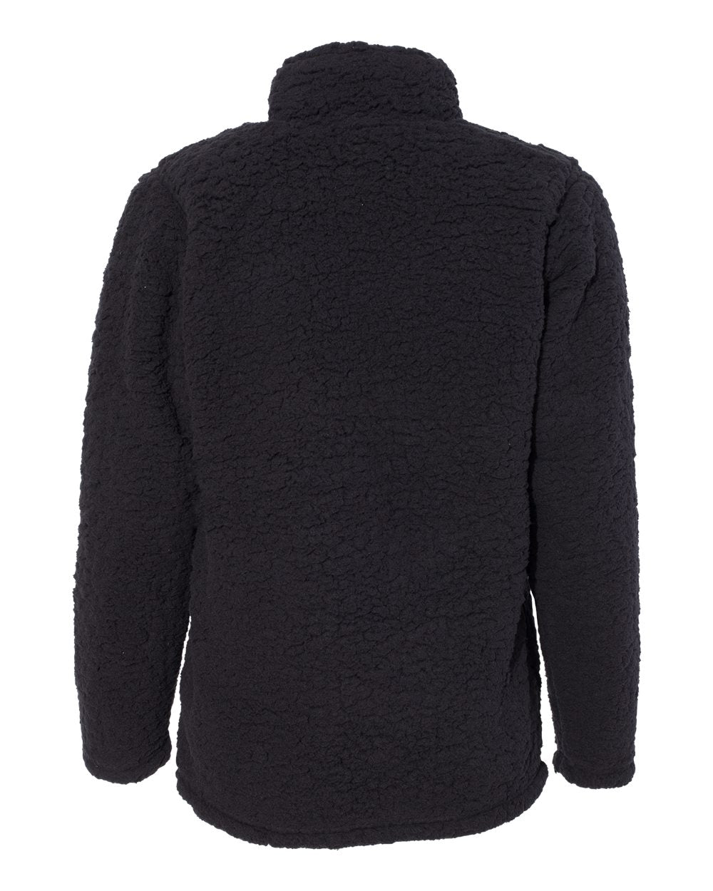 Rear View of Black Women’s Epic Sherpa Quarter-Zip Pullover - 8451