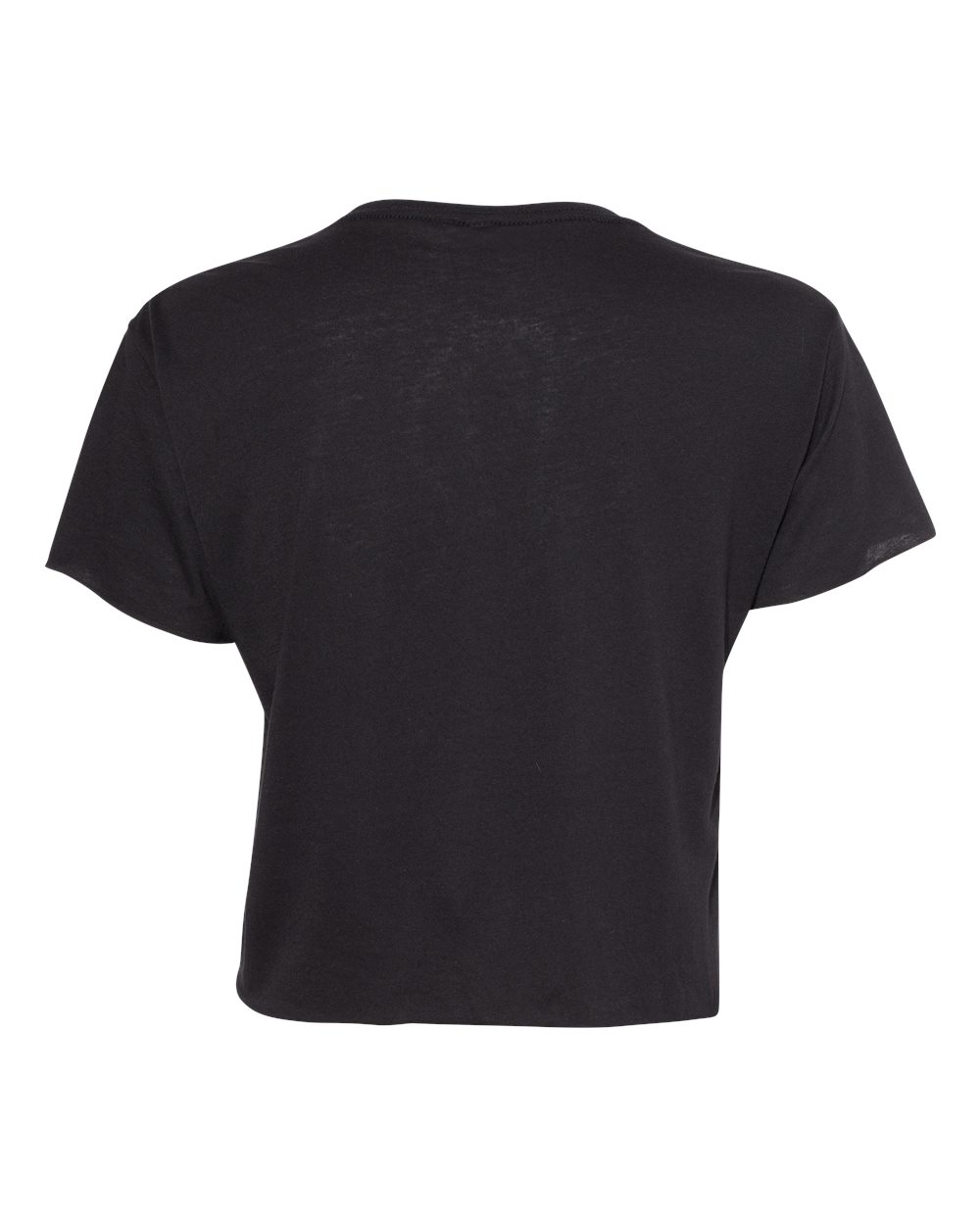 Rear View of Black Women's Festival Crop Top - 5080