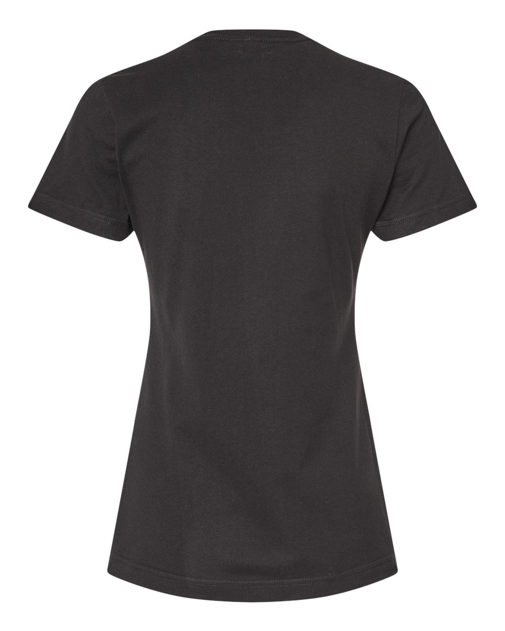 Rear View of Black Women's Fine Jersey Classic Fit T-Shirt - 216