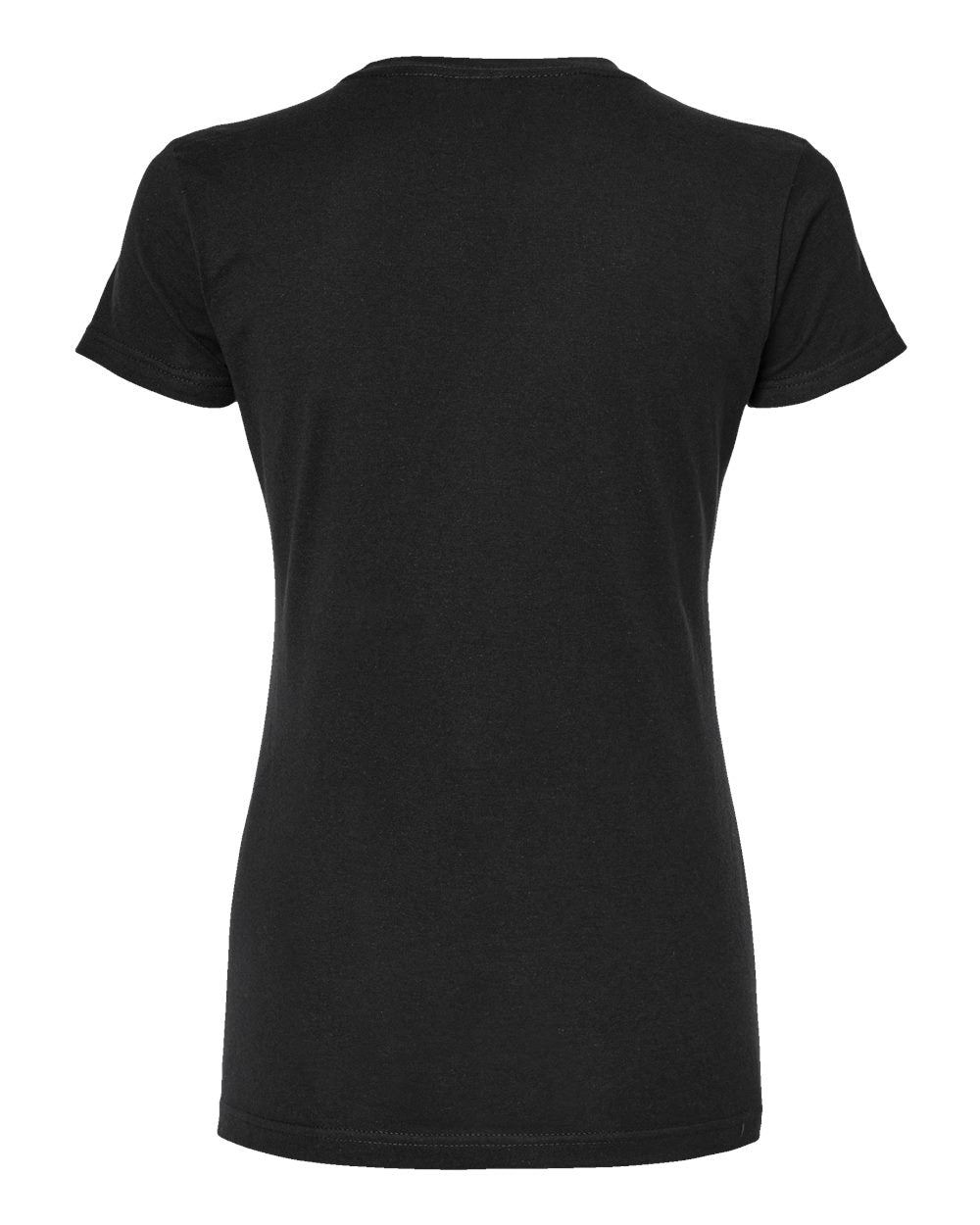 Rear View of Black Women's Fine Jersey Slim Fit T-Shirt - 213