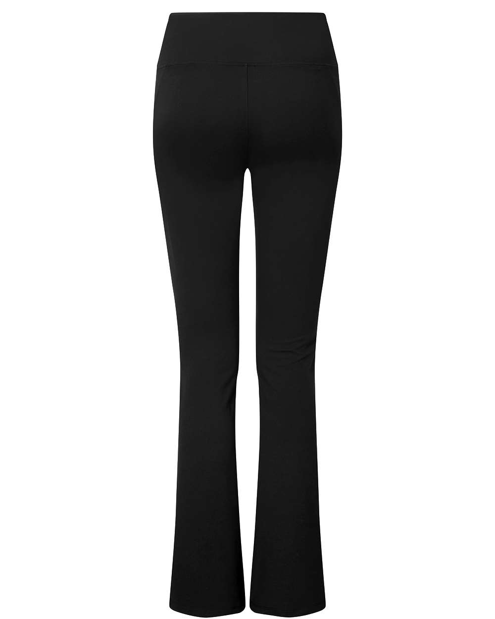 Rear View of Black Women’s Flare Legging - TD537