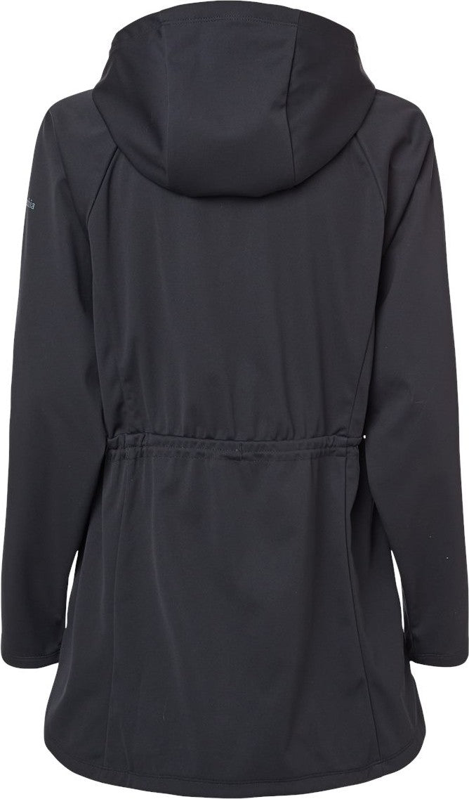 Rear View of Black Women's Flora Park™ II Soft Shell Jacket - 208499