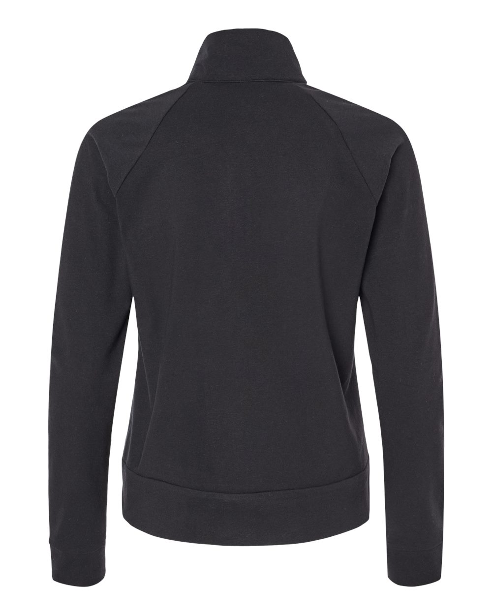 Rear View of Black Women’s Full-Zip Practice Jacket - S89