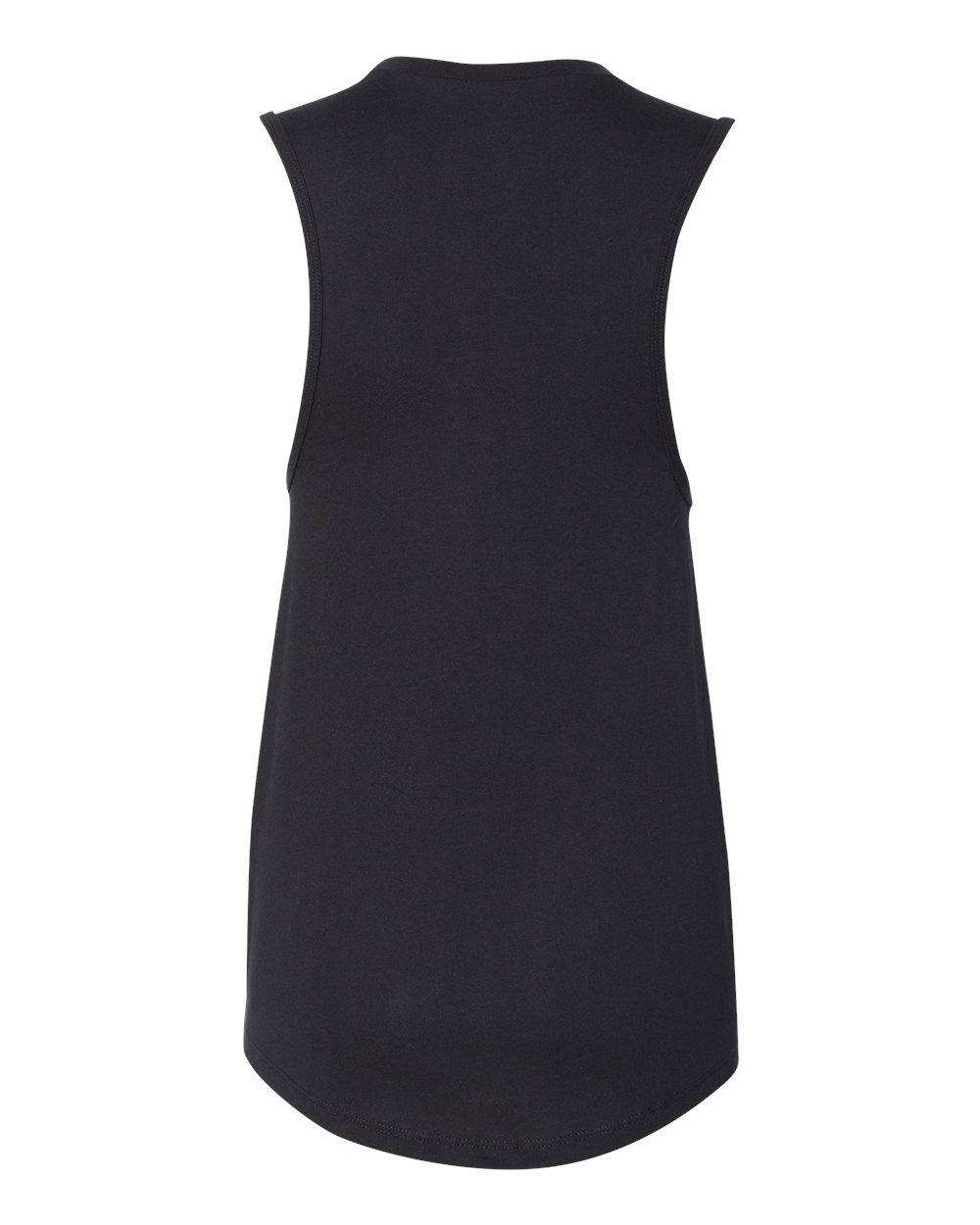 Rear View of Black Women's Jersey Muscle Tank - 6003