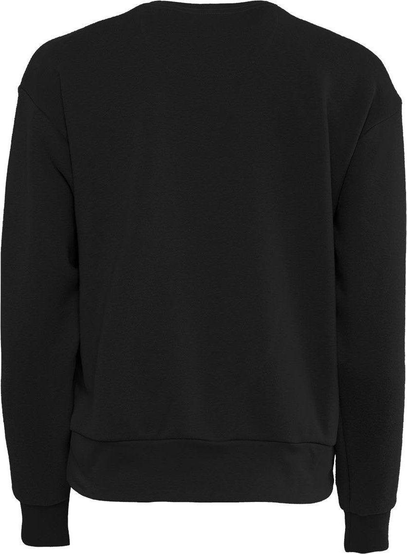 Rear View of Black Women's Laguna Sueded Sweatshirt - 9084