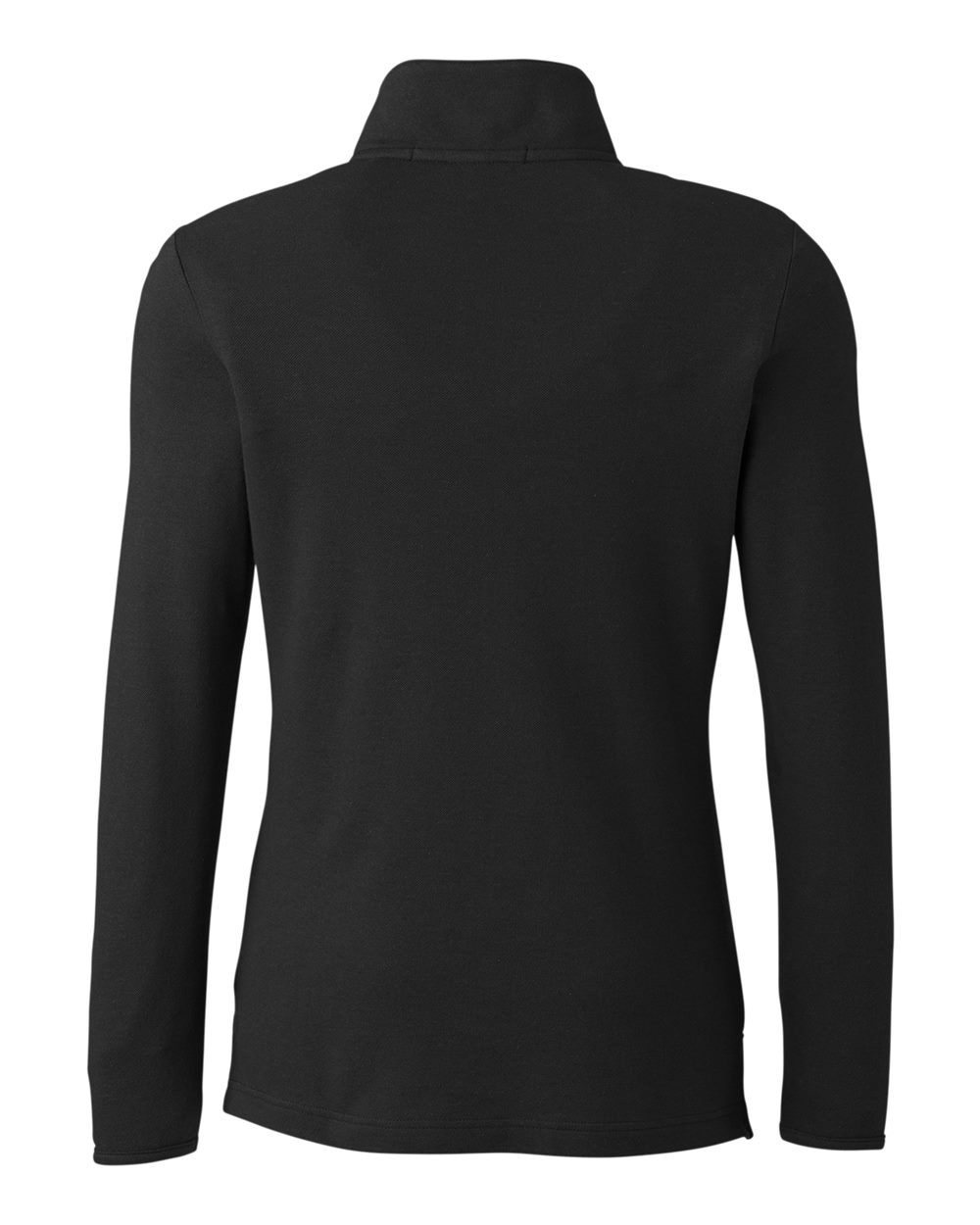 Rear View of Black Women's New Classics® Performance Quarter-Zip Pullover - DG400W