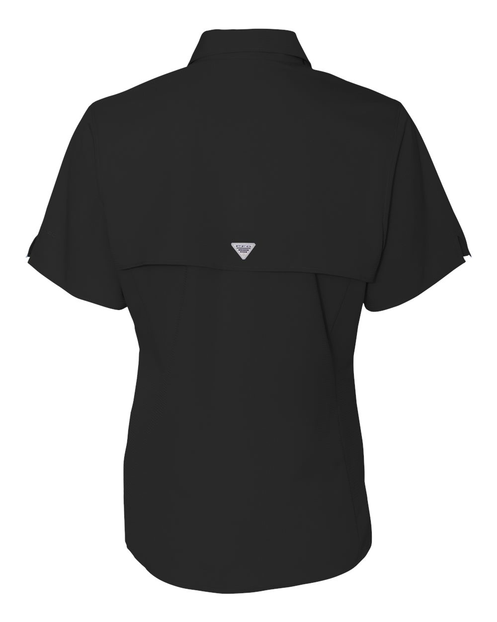 Rear View of Black Women's PFG Tamiami™ II Short Sleeve Shirt - 212466
