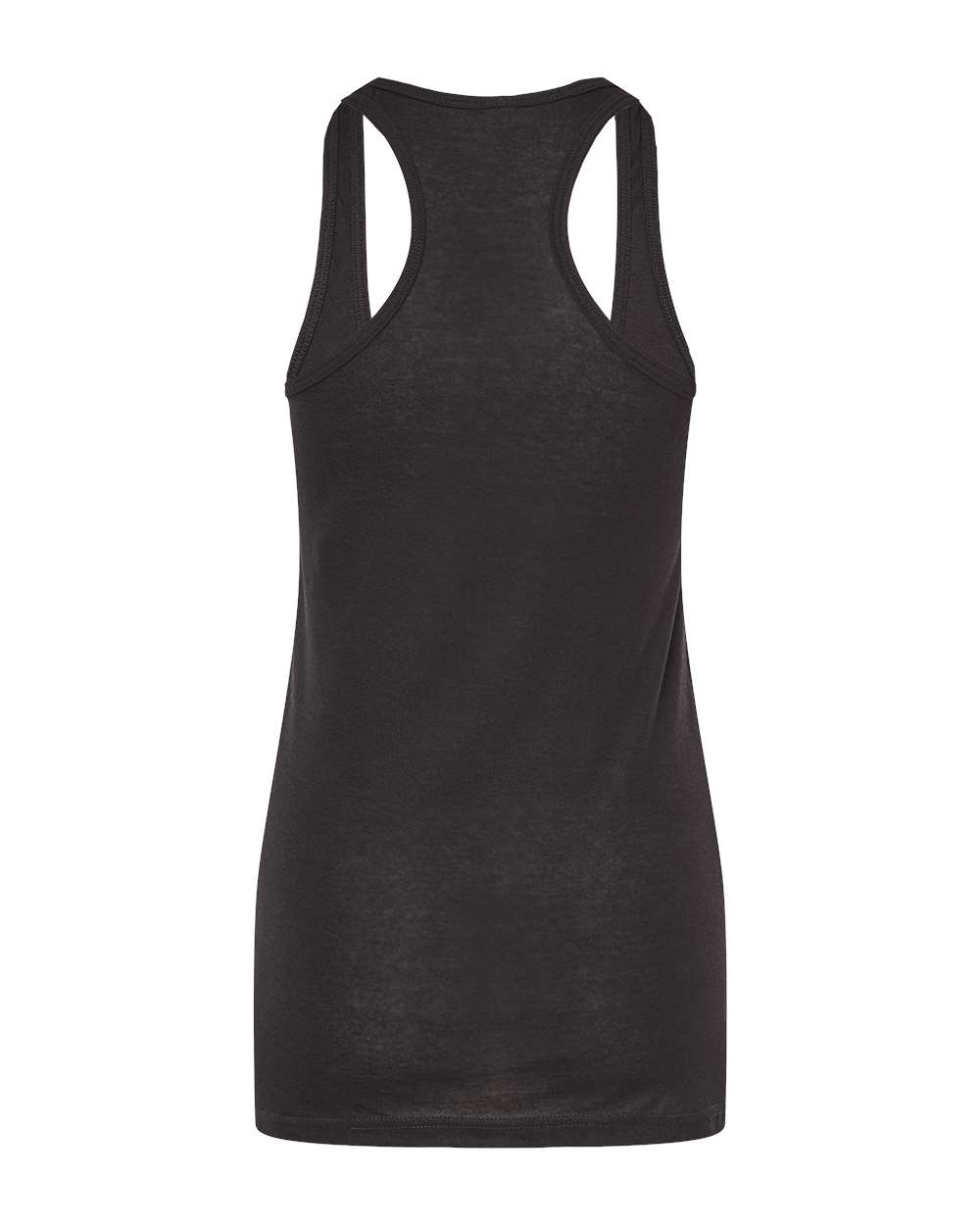 Rear View of Black Women's Poly-Rich Racerback Tank Top - 190