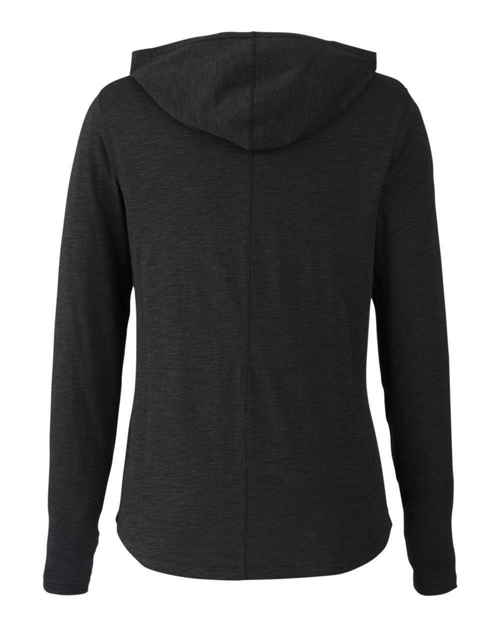 Rear View of Black Women's Recess Hooded Pullover - TW850S