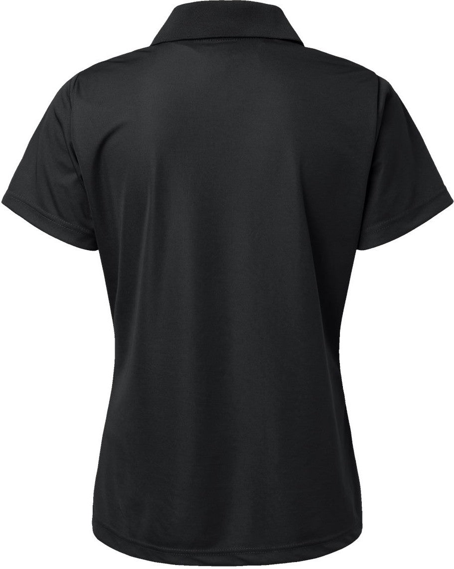 Rear View of Black Women's Sebring Performance Polo - 504