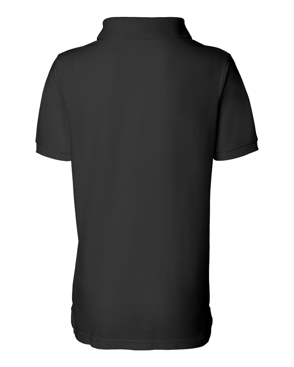 Rear View of Black Women's Silky Smooth Piqué Polo - 5500